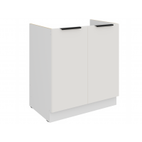 Szafka pod zlew 80 cm AURO 80 ZL 2F BB biały mat